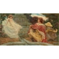 thumbnail image 2 of Herbert James Draper 24x15 Gold Ornate Framed and Double Matted Museum Art Print Titled - The Spirit of the Fountain (1891), 2 of 4