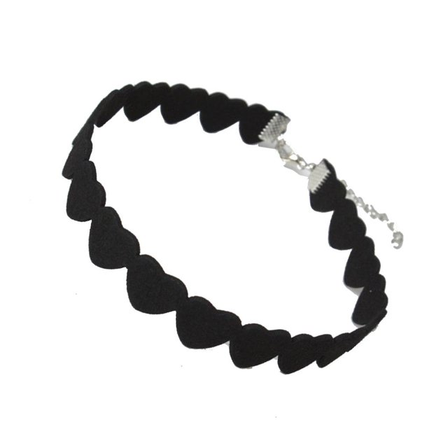 Ruiboury Simple Femmes Coréen Style Collier Fille Forme de Coeur Clavicule Coloré Chaîne de Clavicule Réglable Choker Élégant Cadeau Bijoux