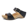 thumbnail image 2 of Dansko Sandale Compensée à Enfiler pour Femmes - Semelle Rembourrée et Profilée pour un Confort et un Soutien Toute la Journée - Sangle à Scratch avec Détail à Boucle - Semelle Extérieure en Caoutchouc Légère Tanya Noir 5.5-6 m US, 2 of 4