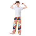 thumbnail image 2 of FORMRS Boys Pajama Pants with Pockets Size 11-12Y Kids Lounge Sleep Bottoms, Minimalist Triangles, 2 of 8