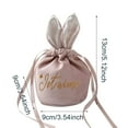 thumbnail image 6 of Ympkerial Velvet Easter Bunny Bags Drawstring Treat Pouches Mini Basket Stuffers 5 by 3.5 Inch Pink Rabbit Ear Favor Bags 1 Count, 6 of 6