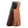 thumbnail image 5 of for iPhone 13 Pro Max Case with Credit Card Holder, Phone PU Leather Case Wallet for Women Men Compatible with MagSafe Flip Stand Detachable 2-in-1 Purse Phone Cover for iPhone 13 Pro Max, Brown, 5 of 10