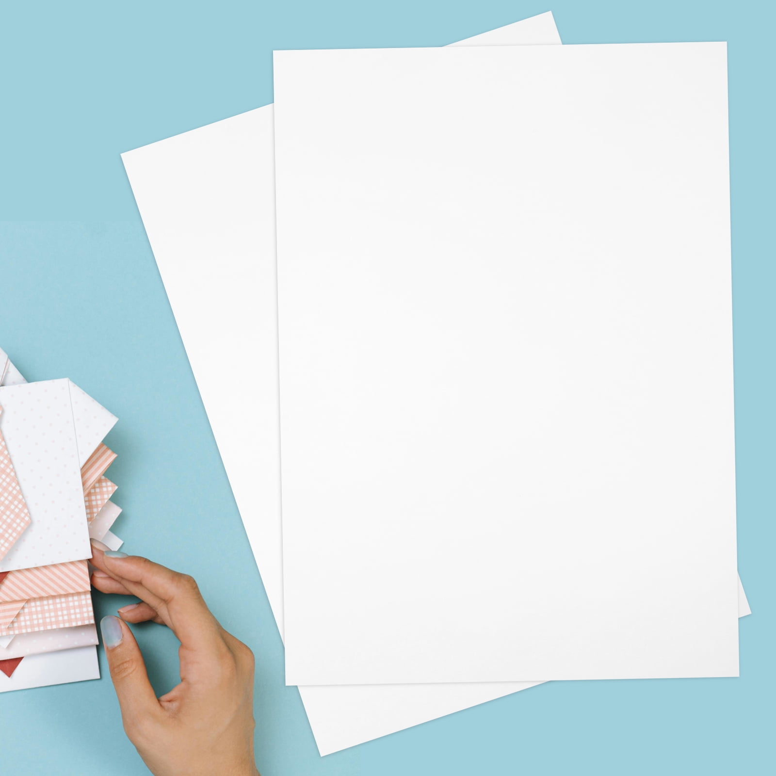 DEEPCRAFF 50Pcs A3 White Cards Paper for DIY Craft Projects Lightweight Art Card Stock Sheets