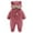 Hot Pink, variant on Fozruso Jacket Warm Outwear 0-3 Months, Baby Boys Girls Cartoon Bear Hooded Romper Jumpsuit Coat Pink