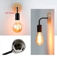 thumbnail image 4 of 2X Lámpara de Pared de Madera Aplique Vintage Lámparas de Pared Accesorio E27 Lámpara Retro de Cabecera Decoración Industrial Comedor Dormitorio Luz, 4 of 6