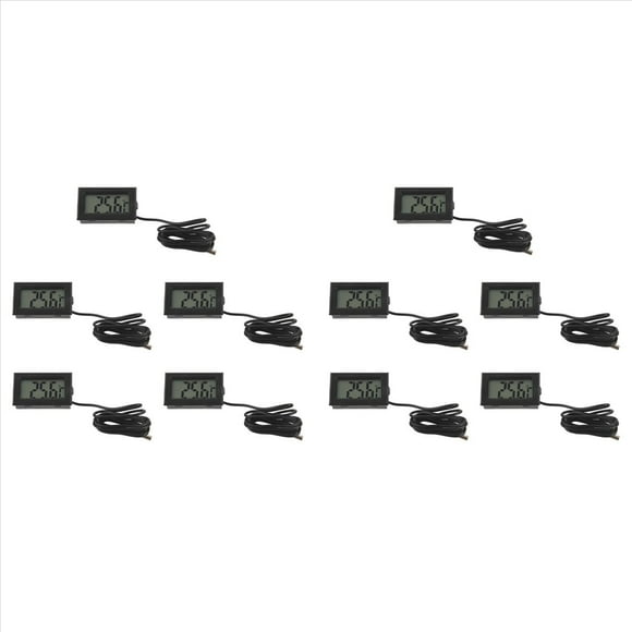 10X Termometro digital LCD Calibre de temperatura Sensor de sonda -50 Centigrados A + 110 Centigrados Rango