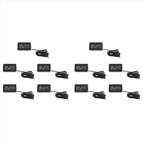 10X Termometro digital LCD Calibre de temperatura Sensor de sonda -50 Centigrados A + 110 Centigrados Rango