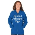 thumbnail image 3 of Resting Brunch Face Cute Funny RBF Women Plus Size Zipper Hoodie Brisco Brands 4X, 3 of 5