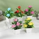 thumbnail image 2 of Planta artificial en maceta de color vibrante, bonsái de rosa artificial, resistente a la decoloración, realista, para decoración del hogar., 2 of 8