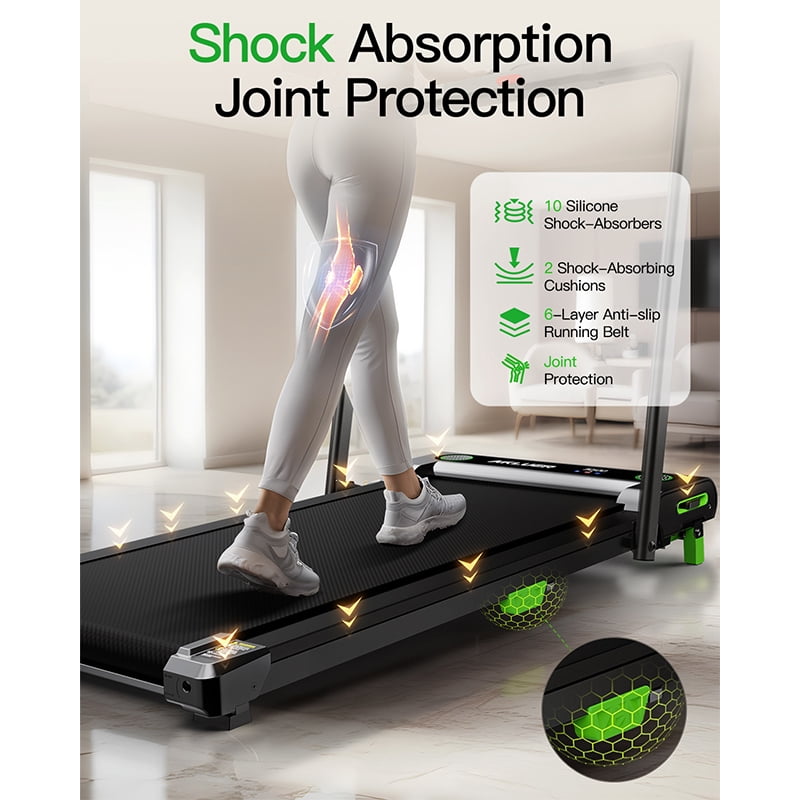 Akluer 2 in 1 Smart Treadmill walkingpad,with 5% incline,maximum weight up to 330lb,large-area rubber running belt,Top speed reaches 7.6MPH ,Remote Control for Remote Adjustment
