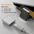 thumbnail image 4 of Replaceable for Magsafe3 Adapter Type-C Female to 5pin High Power Output 100w Adapter with Led for /Pro Silver, 4 of 8