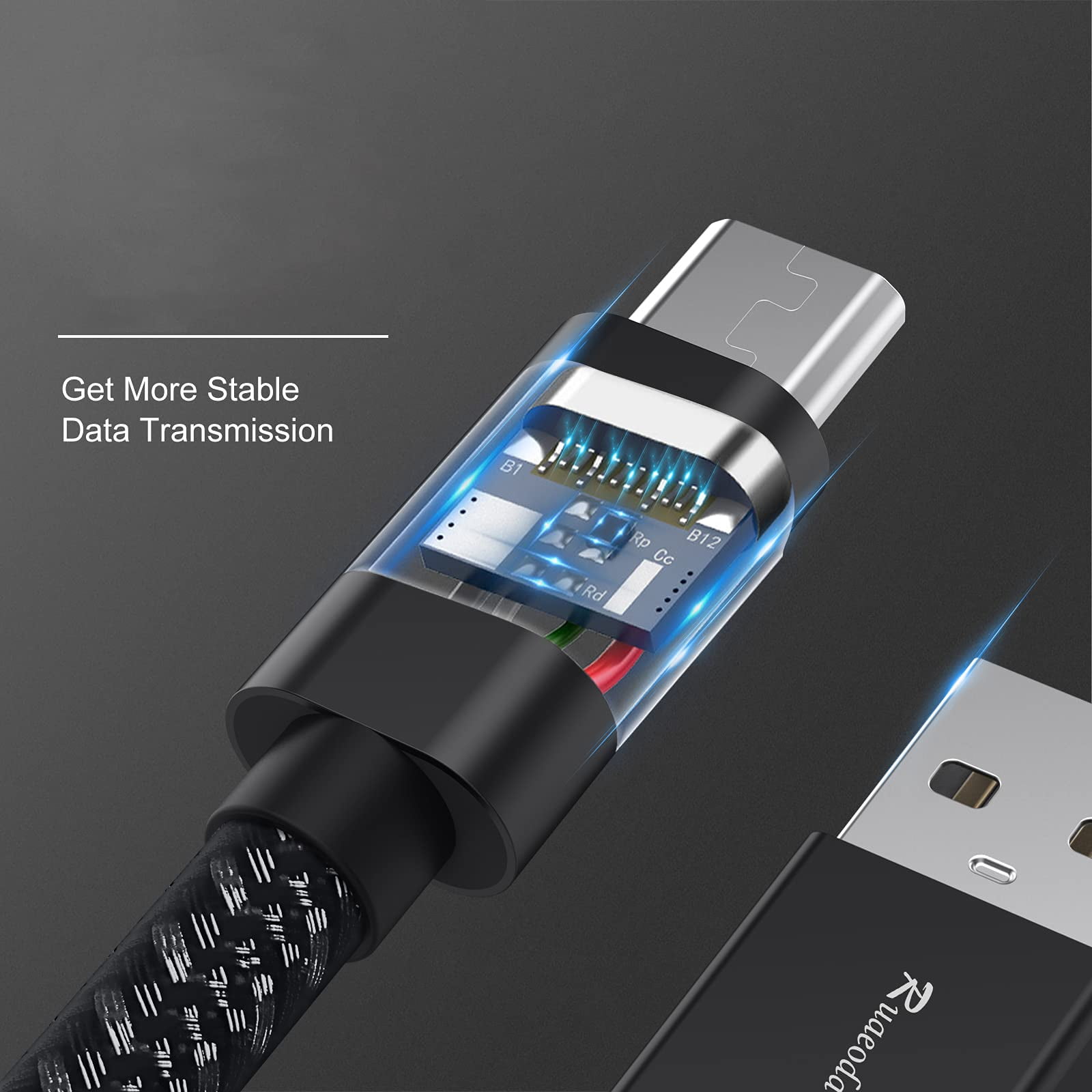 Long Micro USB Cable Android Charger 20ft Compatible with PS4 Charger Cable - High Speed 2.0 USB A Male to Micro USB Nylon Braided Cable for Android Phone