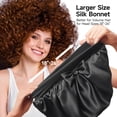 thumbnail image 3 of Gorro de seda Umisleep 22 Momme Mulberry Silk para mujer, color negro, 3 of 7