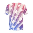 thumbnail image 4 of Lenago Hauts d'Été Grande Taille pour Femmes Mode Imprimée Décontractée T-Shirt Col Rond Tenues du 4 Juillet pour Femmes, 4 of 5