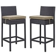 thumbnail image 2 of Modway Lift Bar Stool Outdoor Patio Set of 2 in Espresso Mocha, 2 of 3