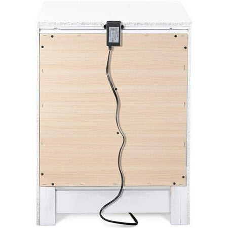 Click Decor - Edmond Traditional Wood 3-Drawer Night Stand - White