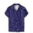 thumbnail image 2 of LYXSSBYX Mens Shirts Short Sleeve Clearance under 5.00 Men's Casual Shirt Short Sleeve Vintage Bowling Shirt Cuba Beach Summer Shirts Button Up Shirt, 2 of 5