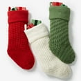 thumbnail image 3 of Personalization Mall Knit Noel Embroidered Christmas Stocking - Ivory, 3 of 4