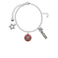 thumbnail image 2 of Delight Jewelry Silvertone Red Enamel Fire Department Medallion Silvertone Dream Big Charm Bracelet, 7.5+2" Extender, 2 of 4