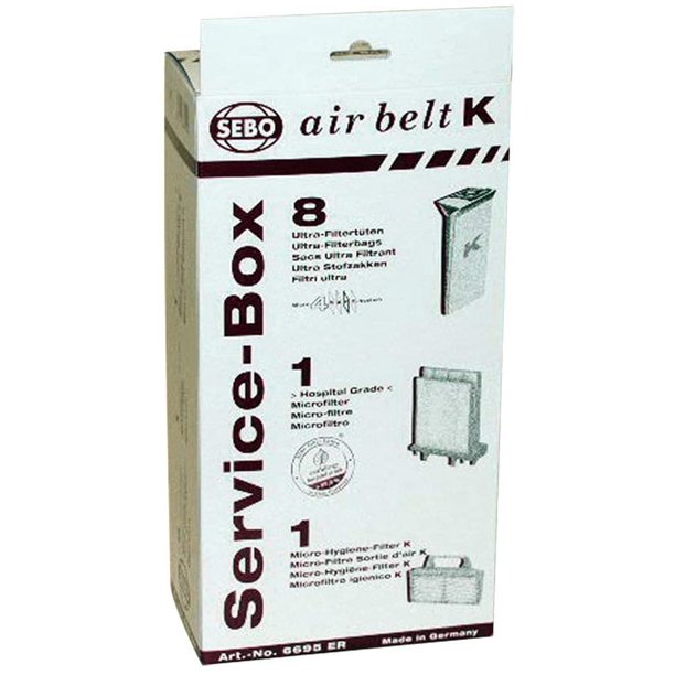 Sebo Airbelt K2 Kombi & K3 Canister Vacuum Cleaner Service Box 8 Pk