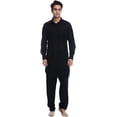 thumbnail image 1 of Royal Kurta Men's Linen Pathani Suit (ROYAL_138_Black_X-Small), 1 of 1