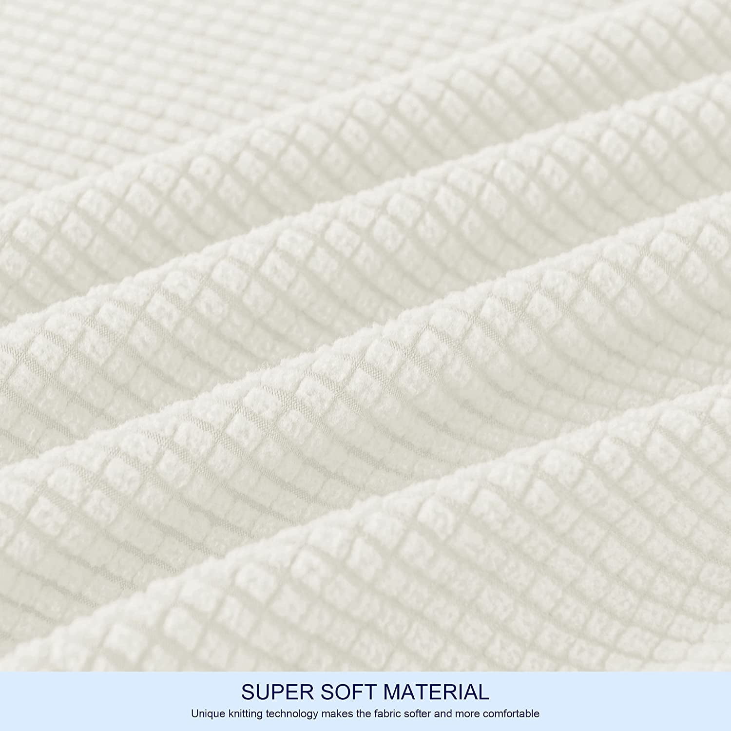 Subrtex Sofa Slipcover Sets 3 Pieces Stretch Couch Cover Backrest Cushion Covers (Armchair, White)