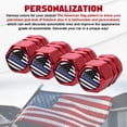 thumbnail image 4 of x xotic tech 4pcs American Flag Tire Valve Stem Cover Caps Anodized Aluminum Alloy, Corrosion Resistant Leak-Proof Wheel Valve Cap Set, Universal for Cars Trucks Motorcycles SUVs (Blue Thin Line), 4 of 9