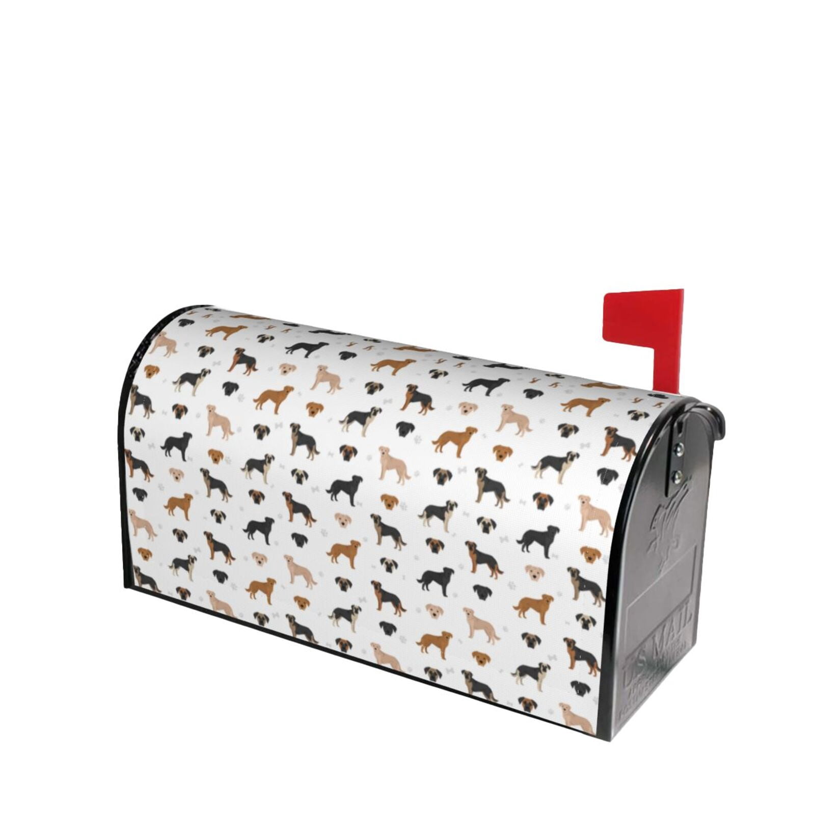 Xecao Labrador Retriever Dog for Mailbox Cover with Magnetic Strips, Waterproof and Sunscreen, Adds a Decorative Touch to Your Garden Yard.