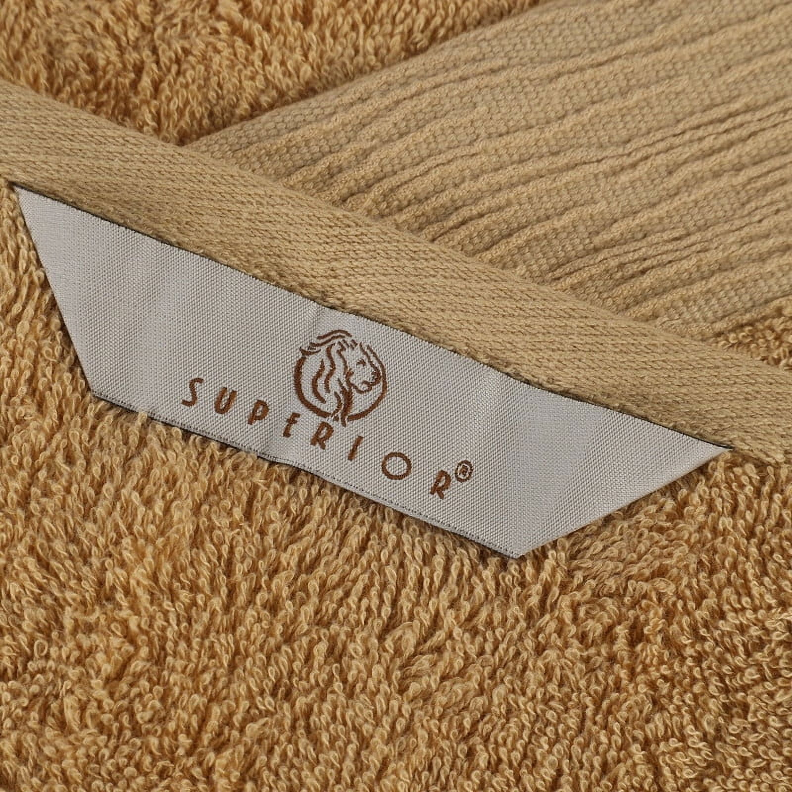 Superior Rayon From Bamboo Soft 12-Piece Towel Set, Cotton Blend Modern Towels, Gold