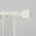 thumbnail image 3 of EXCLUSIVE HOME Napoleon 1" Curtain Rod and Coordinating Finial Set, Matte White, Adjustable 66"-120", 3 of 5