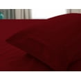 thumbnail image 3 of Smyrna Queen Size Bamboo Derived Rayon Sheets Set, Deep Pockets, Softer Than Cotton, Luxury Sheet Set, Moisture Wicking, No Fading, High Quality, Queen Size, Burgundy, 3 of 5