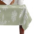 thumbnail image 4 of Sage Green Snowflake Christmas Table Cloth Waterproof Tablecloths, Winter Xmas Snowflakes Tablecloth Dining Table Cover for Kitchen Party Tabletop Outdoor, Rectangle Tablecloth 60x102 Inch, 4 of 9