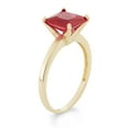 thumbnail image 2 of 10k gold princess cut gemstone ring, 2 of 2