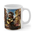 thumbnail image 4 of Cat Coffee Mug 11oz, Guitarist Cat Lover Mug, Cat Musician Guitar Music Mug, 4 of 8