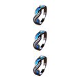 thumbnail image 1 of maskred Copper Vintage Rings Exquisite Craftsmanship For Classic Appeal Fashionable Black Gold Blue 3Set, 1 of 6