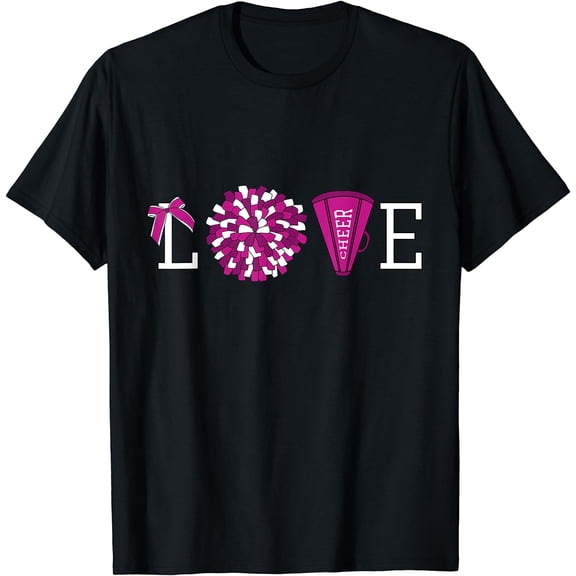 Cheerleader Cheerleading Graphic T-Shirt Black Small