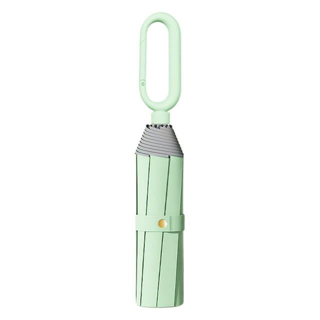 Hearth & Gear 2025 Reflective Strip Umbrella With Novelty Carabiner Handle Travel Umbrellas For Rain Windproof Compact Small Folding Umbrella For Travel Automatic Open Close 8 Ribs Men Women 62