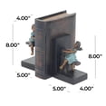 thumbnail image 4 of DecMode 5" People Black Polystone Bookends with Swing Set (Set of 2), 4 of 12