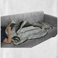 thumbnail image 6 of Letter M Soft Flannel Fleece Blanket, Zinc Iron Steel Alphabet Typeset with Grunge Scratched Texture Industry Image, Cozy Plush for Indoor and Outdoor Use, 60" x 80", Pale Grey Sepia, by Ambesonne, 6 of 6