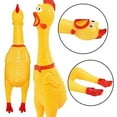 thumbnail image 4 of Screaming Chicken Dog Toys, 30cm/11.8 inch Pack of 3 Yellow Rubber Squaking Chicken Toy Novelty and Durable Rubber Chicken for Dogs Rubber Chickens Value 3 Pack, 4 of 5