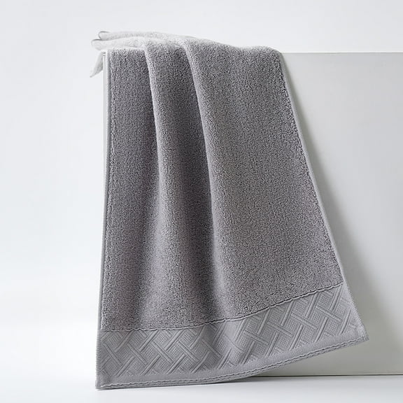 Zhuge 2 Pcs 100% Cotton Dark Gray Washcloths, 12.6"x28.3" Luxuriously Soft Ultra-Absorbent Gentle on Skin, Home Bathroom Daily Essentials