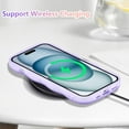 thumbnail image 3 of for iPhone 15 Plus Case 6.7",Cute Curly Wave Case with Star Glitter,Clear Shiny Bling Soft TPU Shockproof Phone Protecive Case for Women Girls-Purple, 3 of 18