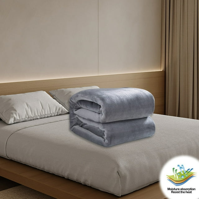 ZENGHUIJ Courtepointe Faray de Couleur Unie Petite Couverture Housse de Couette de Climatisation Couverture