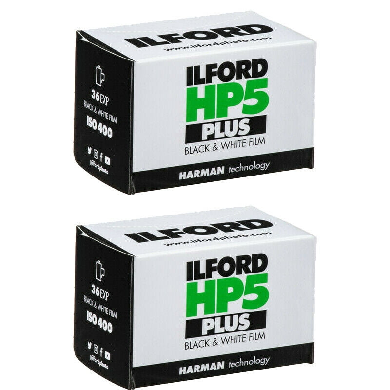 36 Exposures Pack of 2 Ilford 1574577 HP5 Plus ISO 400 Black and White Print Film 35 mm