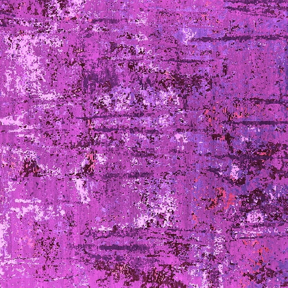 Ahgly Company Indoor Square Oriental Pink Industrial Area Rugs, 8' Square