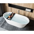 thumbnail image 4 of Royal Craft Wood Bathtub & Shower Organizer with 2 Round Slots & 2 Slide In Slots, Black, 4 of 5