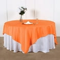 BalsaCircle 90" x 90" Square Polyester Tablecloth Orange - Walmart.com