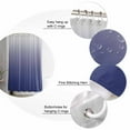 thumbnail image 3 of Blue Gray Shower Curtain, 48" x 72", Gradient Waterproof Bathroom Curtain Washable Shower Curtain Set with 12 Hooks, 3 of 6