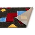 thumbnail image 4 of Well Woven San Francisco Teahupo Modern Geometric Shag Black 2'7" x 9'10" Runner 3D Textured Area Rug, 4 of 7