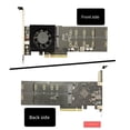 thumbnail image 4 of Adaptador de Tarjeta de Expansión PCIe PLX88024 Quad 4 M.2 NVMe A PCIe 4.0 X8 con Disipador Térmico 2xM.2 Nvme4.0X4 128GT/S, 4 of 5